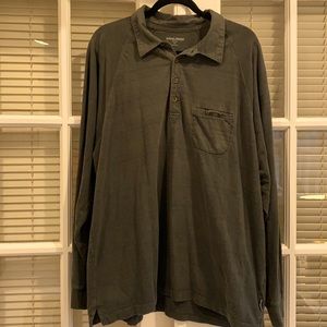 Woolrich Ribbed Long Sleeved Henley, Size L